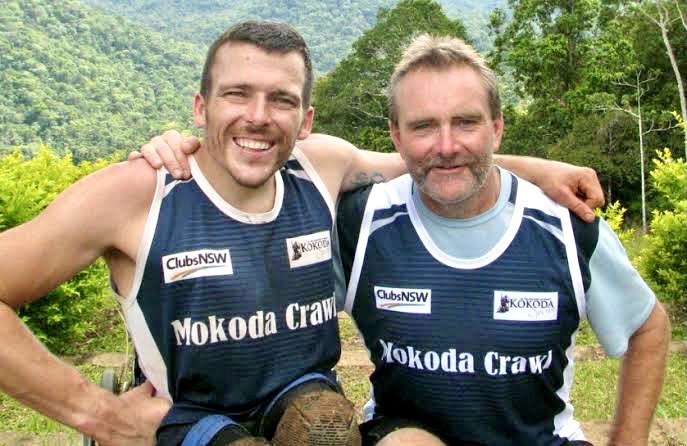 Kurt Fearnley with a teammate on Kokoda